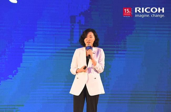 理光（中國(guó)）市場(chǎng)部 副總經(jīng)理 曹昀婷女士